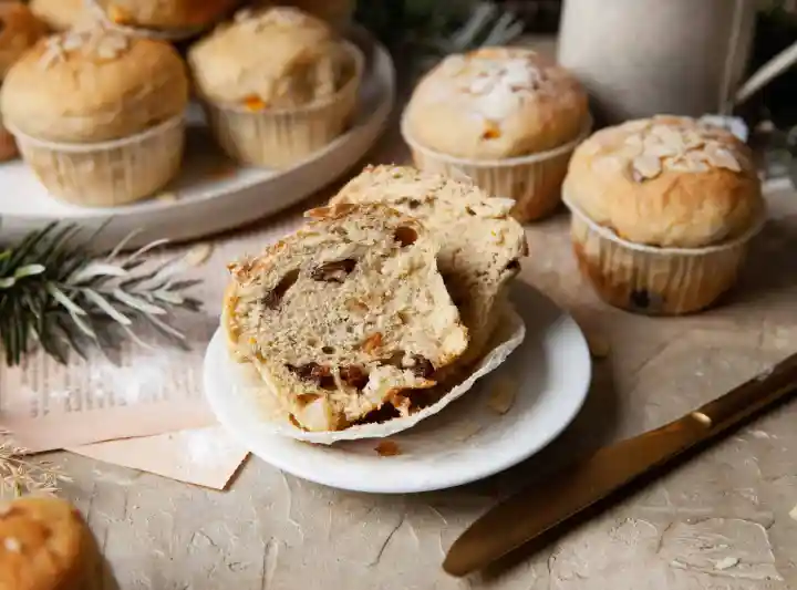 Easy Vegan Panettone Style Muffins